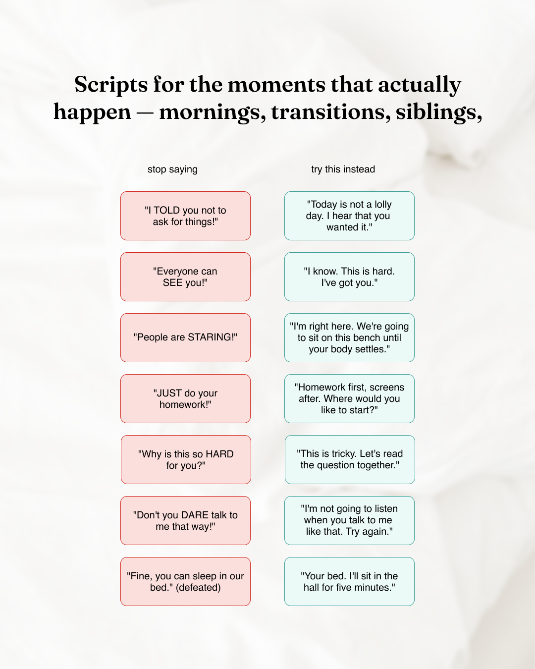 100 Things to Say Instead of Yelling (DIGITAL GUIDE)