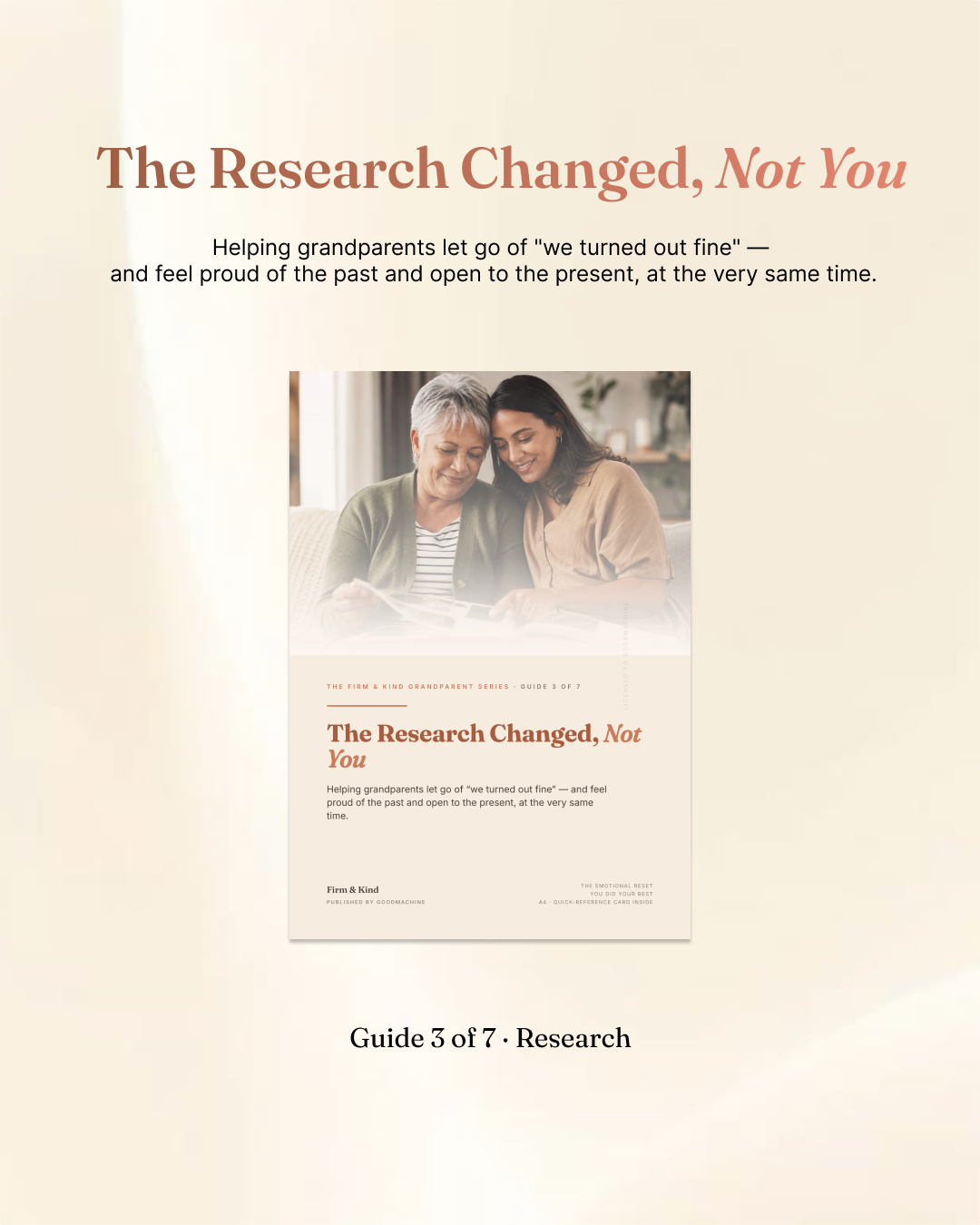 The Research Changed, Not You (Part 3 of 7)
