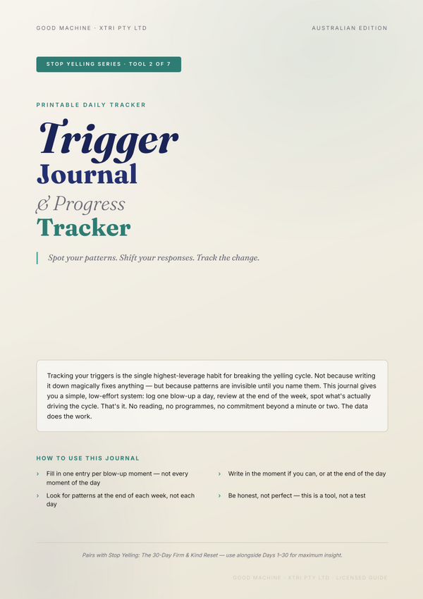 Trigger Journal Progress Tracker (DIGITAL GUIDE)