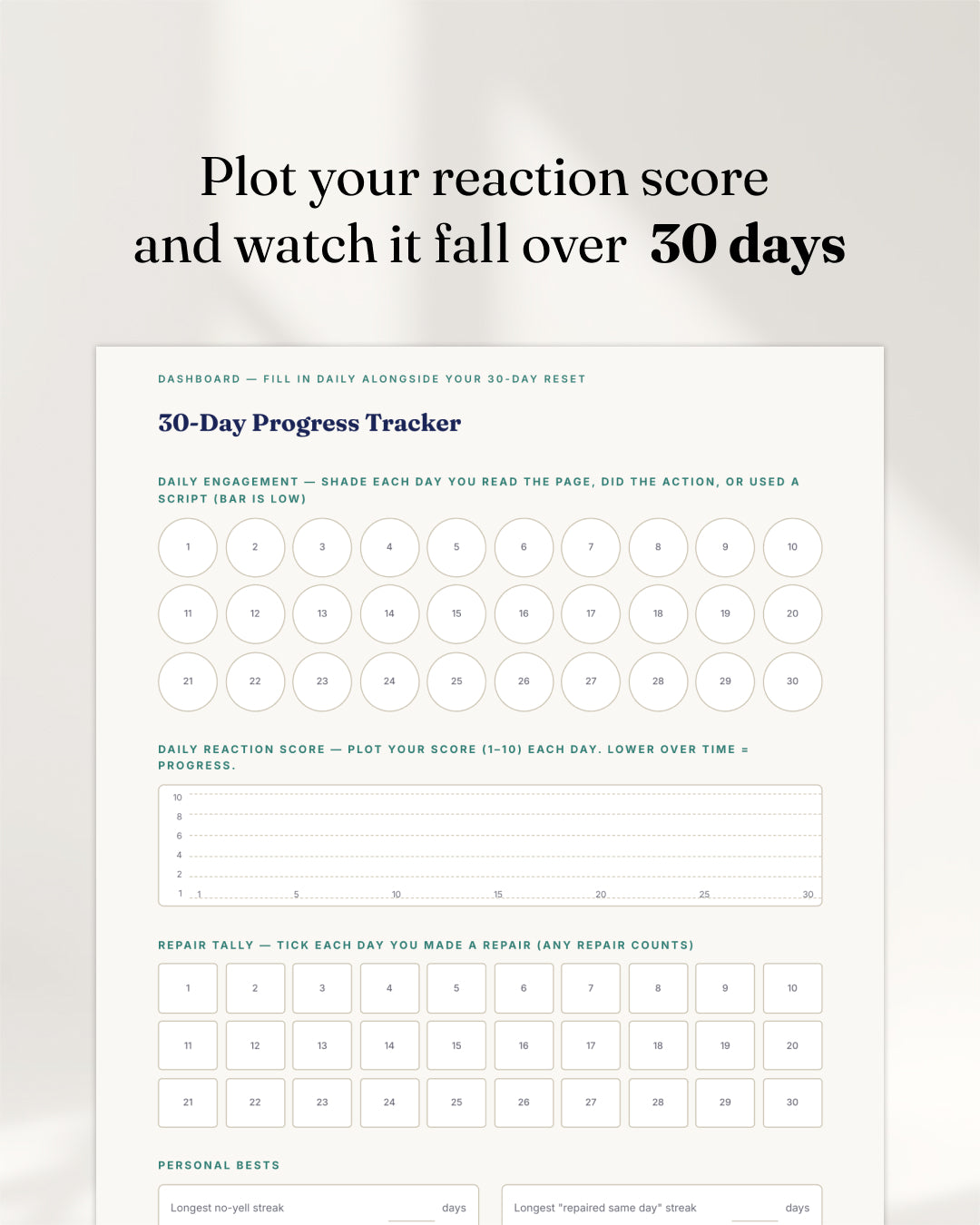 Trigger Journal Progress Tracker (DIGITAL GUIDE)
